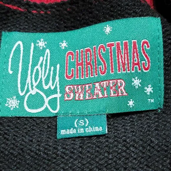 Ugly Christmas Sweater Brand LS Knit "Yo! Ho Ho Ho" Santa Unisex - Size Small